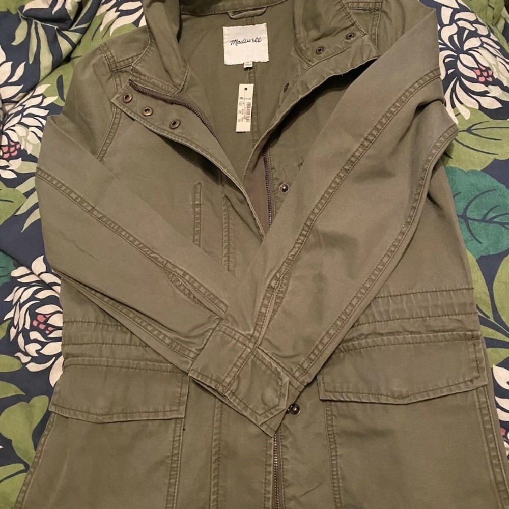 NWT $118 madewell passage jacket desert olive XS